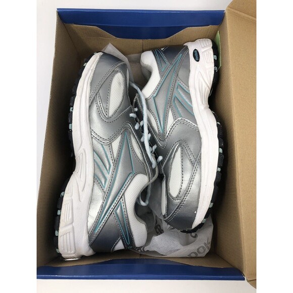 Reebok Women’s 6 M Composite Toe Performance Cross Trainer RB447 Grey White - Picture 2 of 12